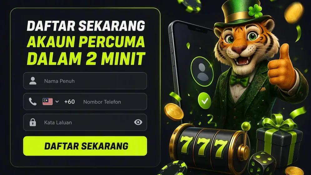 Borang pendaftaran dengan medan nama dan telefon