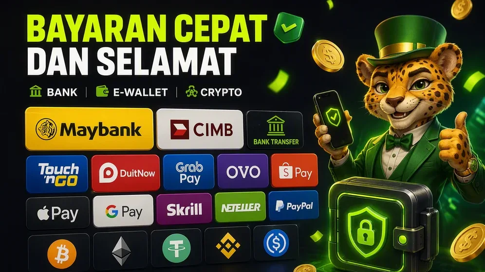 Logo bank Maybank CIMB dan ikon e-wallet