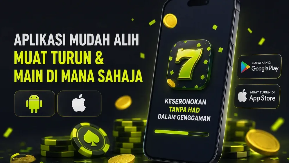 Skrin telefon memaparkan ikon aplikasi 1XRoll